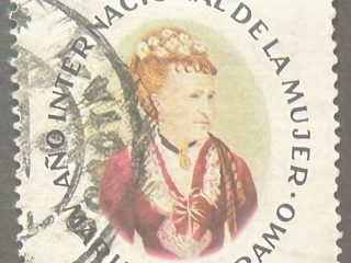 Sello Colombia 1975  - Año internacional de la Mujer- $4,00 Aéreo Usado
