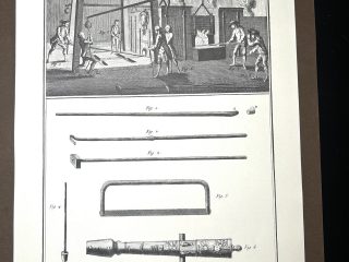 Lámina Facsímil Enciclopedia Diderot - España 2003 - 39 x 26 cm - Fontes des Canons - Lámina XVI