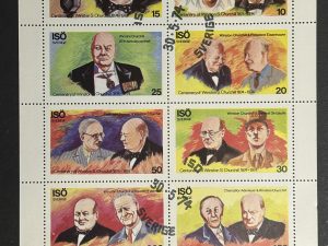 Minipliego Sellos Isö 1974 - Suecia - Winston Churchill