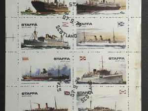 Minipliego Sellos Staffa 1974 - Scotland - Barcos de Vapor - 8 Valores
