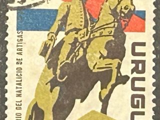 Sello Uruguay 1965 - Natalicio de Artigas - 1.00 Usado Aéreo