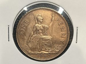 Moneda Reino Unido - 1 penique - 1967