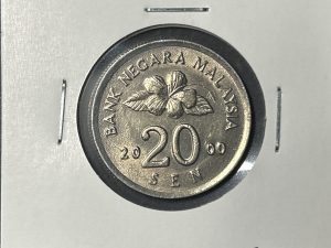 Moneda Malasia - 20 sen - 2000