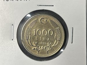 Moneda Turquía - 1.000 liras - 1990