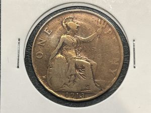 Moneda Reino Unido - 1 penique - 1913