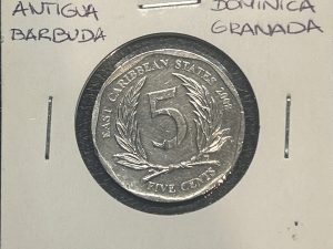 Moneda Estados del Caribe Oriental - 5 centavos - 2008