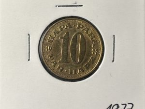 Moneda Yugoslavia - 10 para - 1977