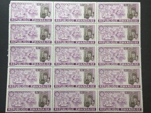 Bloque Sellos Ruanda 1967 - Expo 67 Montreal - 15 sellos de 0,30 F Nuevos