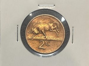 Moneda Sudáfrica - 2 centavos - 1971