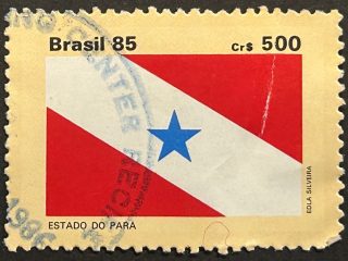 Sello Brasil 1985 - Bandera Estado do Para  - Cr$ 500 Usado