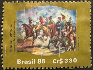 Sello Brasil 1985 - Revolución Falrropilha - 330Cr$ Usado