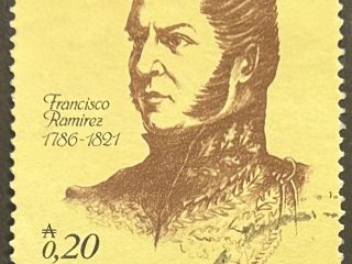 Sello Argentina 1986 - Francisco Ramírez - 0,20 Australes Usado