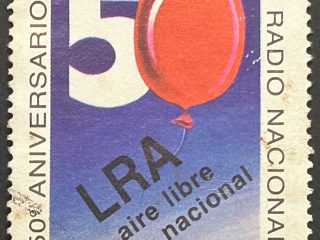 Sello Argentina 1987 - 50 Aniversario Radio Nacional - 0,50 Australes Usado