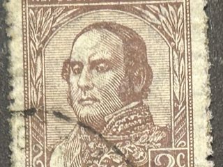 Sello Argentina 1935 - Justo José de Urquiza - 2c Usado Marrón