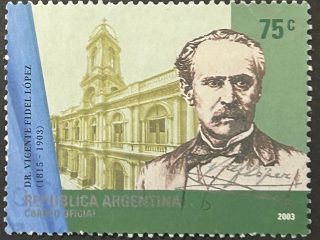 Sello Argentina 2003 - Vicente Fidel López - 75c Usado