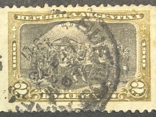 Sello Argentina 1910 - Centenario de la República- 2 Centavos Marrón Usado