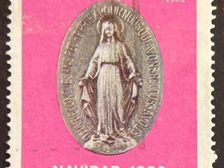 Sello Argentina 1980 - Navidad - Medalla Milagrosa - 700 Pesos Usado