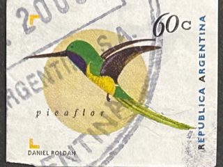Sello Argentina 1998 - Aves : Picaflor - 60c Usado