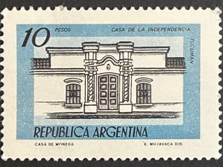Sello Argentino 1978 - Casa de la Independencia - 10 Pesos Nuevo