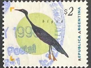 Sello Argentina 1995 - Aves : Bigua - 2$ Usado