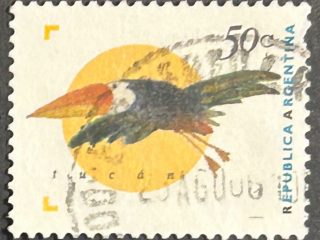Sello Argentina 1995 - Aves : Tucán - 50c Usado