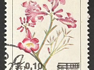 Sello Argentina 1986 - Lapacho Negro - 0,10 Australes sobreimpreso 1$a Usado