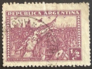 Sello Argentina 1931 - Revolución - 1/2 c Usado