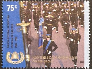 Sello Argentina 2009 - Escuela cadetes Policía Federal- 75c Nuevo