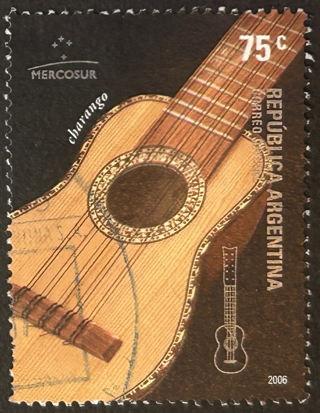Sello Argentina 2006 - Charango - 75c Usado