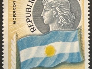 Sello Argentina 1958 - Libertad y Democracia- 40c Nuevo