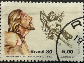 Sello Brasil 1980 - Homenaje a Antonio Lisboa - 5,00 Crz usado