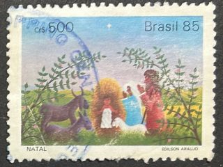 Sello Brasil 1985 - Natal - 500 Cruzeiros Usado