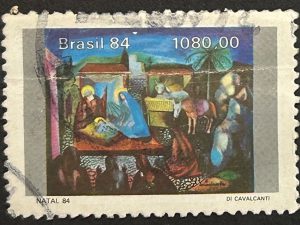 Sello Brasil 1984 - Navidad 84 - 1080 Crz Usado