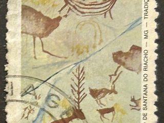 Sello Brasil 1985 - Pintura Rupestre - 2000 Crz Usado