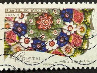 Sellos Francia 2009 - Cristalerie de Clichy - Lettre Verte