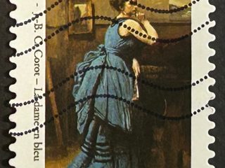 Sello Francia 2020 - La dame en Bleu - Lettre Verte