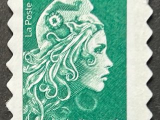 Sello Francia 2018 - Marianne L’engage - Verde Usado - Lettre Verte