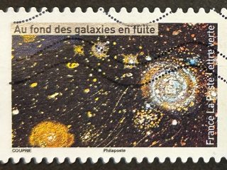 Sello Francia 2021 - Retrato de Galaxia Profunda - Lettre Verte Usado