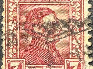 Sello Uruguay 1932 - Artigas de Blanes, 7 centésimos  Rojo usado