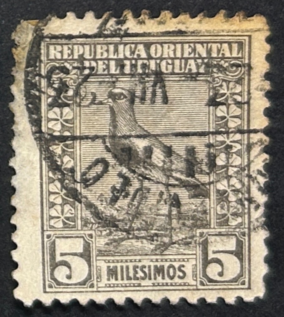 Sello Uruguay 1925 - Tero - 5 milésimos Marrón Usado