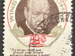 Sello Uruguay 1966 - Winston Churchill- 2$ Usado