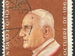 Sello Colombia 1963 - Concilio Ecuménico II - 60 ctvs Marrón usado