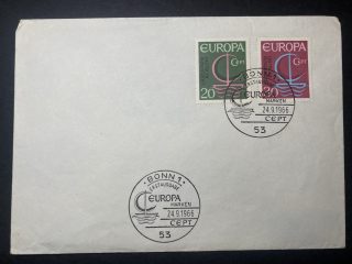 Sobre con Matasellado de primer dia - Alemania 1966