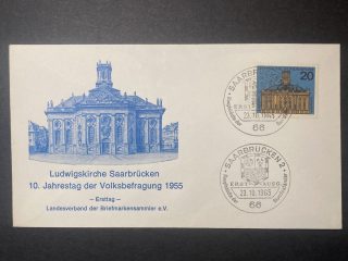 Sobre Primer Día Alemania 1965 - Saarbrücken