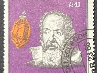 Sello Ecuador 1966 - Galileo cuarto centenario - 2 Sucres Usado