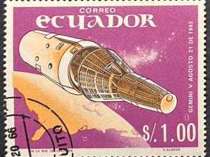 Sello Ecuador 1966 - Gemini V - 1 Sucre Usado Aéreo