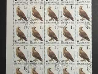 Semipliego Hungria 1983 - Fauna : Aguila Pomarina - 25 Valores - 1 Florin Usado
