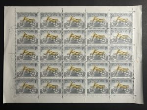 Pliego Hungría 1985 - Motocicletas : Fantic  - 25 Valores - 1 Florin Usado