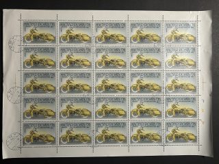 Pliego Hungría 1985 - Motocicletas : Harley Davison - 25 Valores - 2 Florines Usado