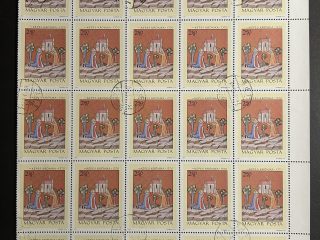 Semi Pliego Hungría 1971 - Kepes Kronika 1370 - 25 Valores - 2,50 Florines Usado